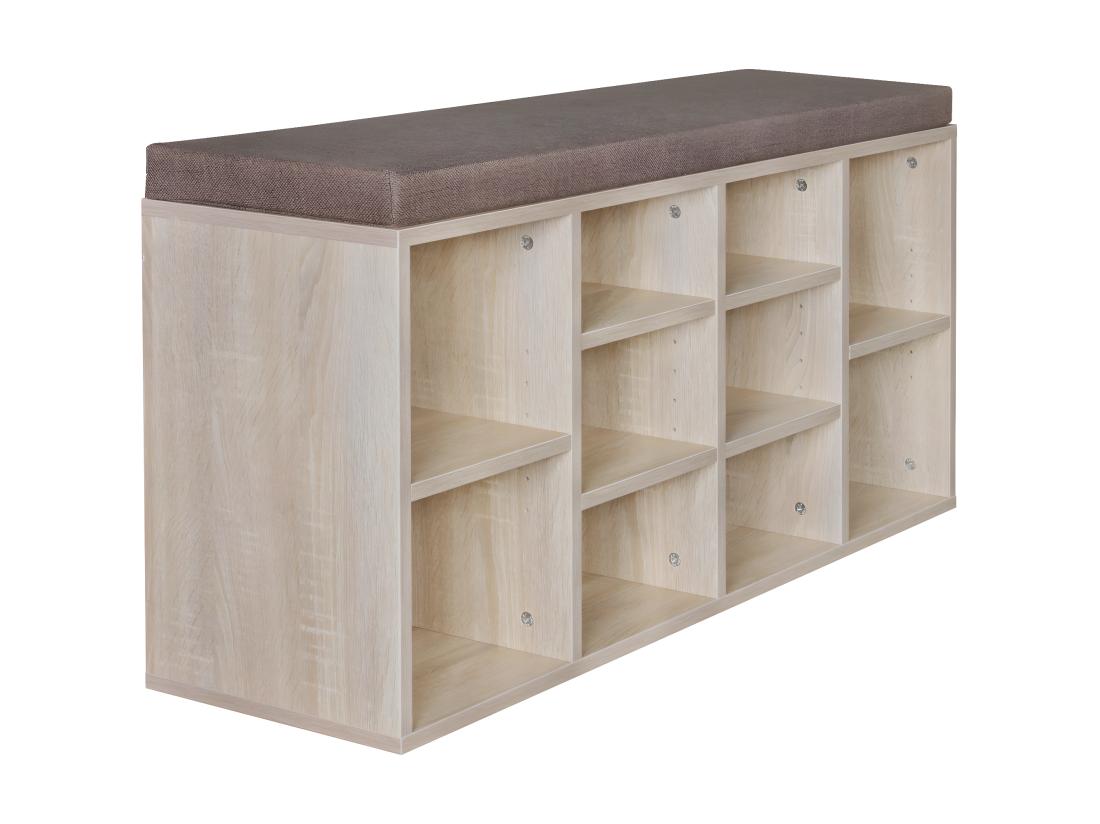 Vente Unique Commode De Chaussures Bois 103 5x53x30cm Banque De Chaussures 10 Paires