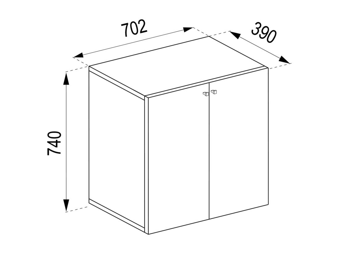 Vente Unique Commode Sideboard Vandol 1 Porte Battante