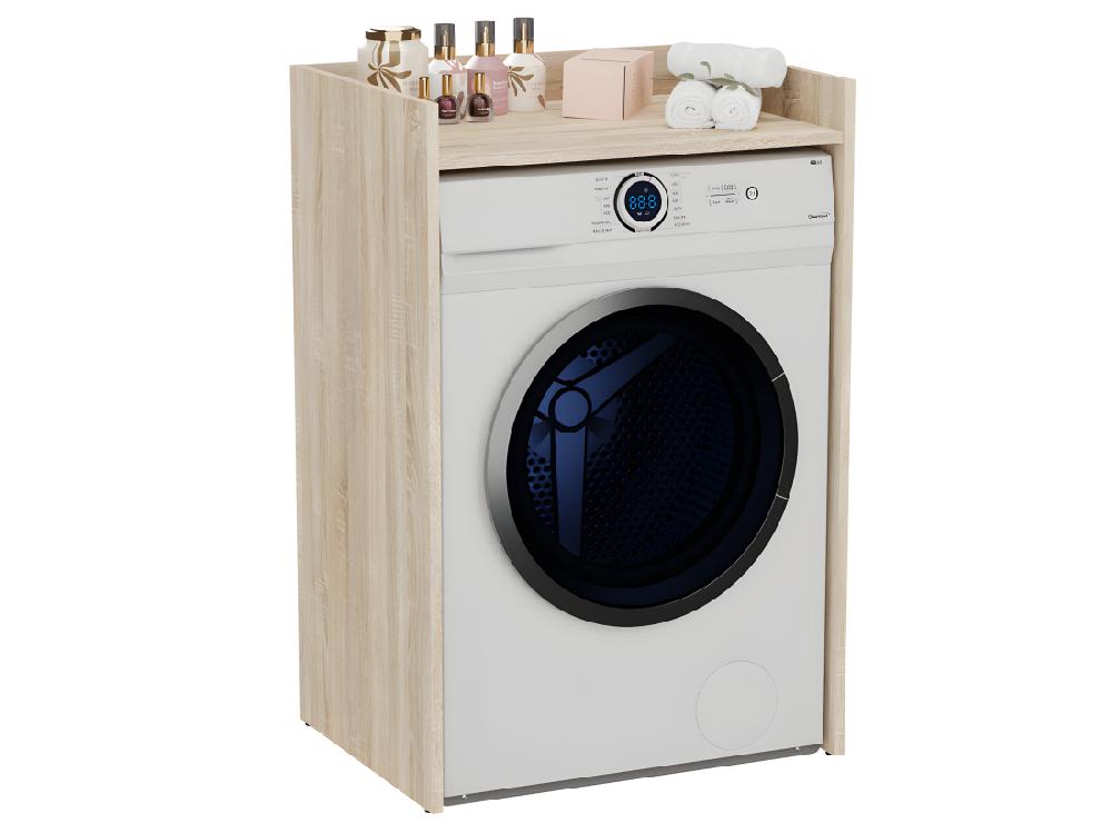 Vente Unique COMO - Meuble De Rangement Pour Machine à Laver - Meuble SDB - 64x50x97.5 Cm - Buanderie