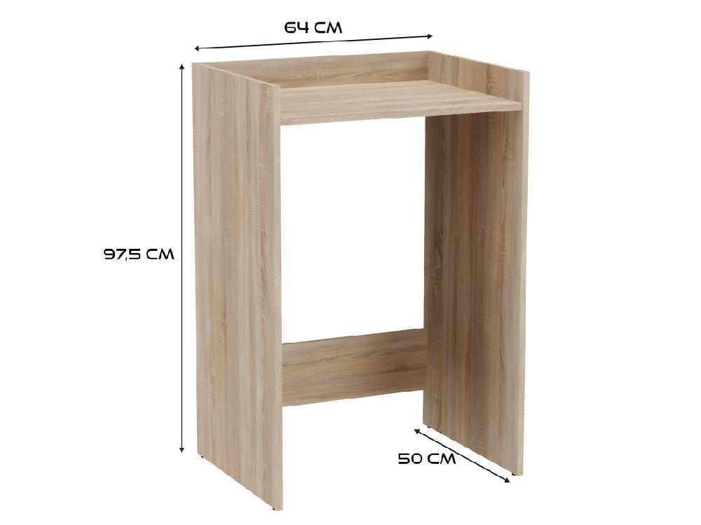 Vente Unique COMO - Meuble De Rangement Pour Machine à Laver - Meuble SDB - 64x50x97.5 Cm - Buanderie