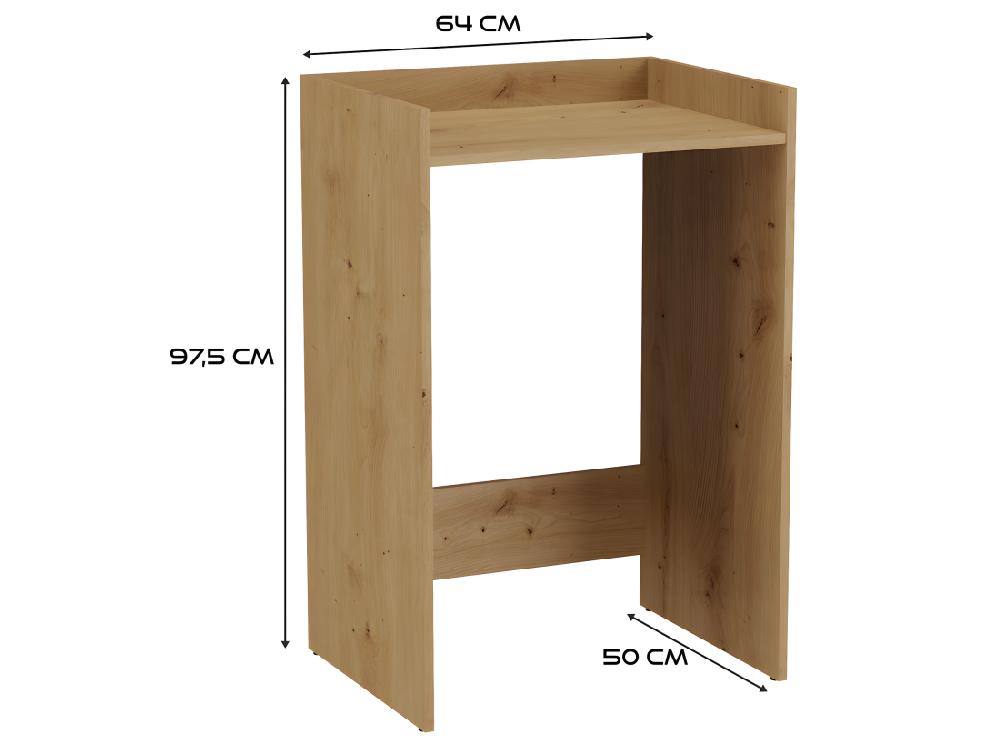 Vente Unique COMO - Meuble De Rangement Pour Machine à Laver - Meuble SDB - 64x50x97.5 Cm - Buanderie