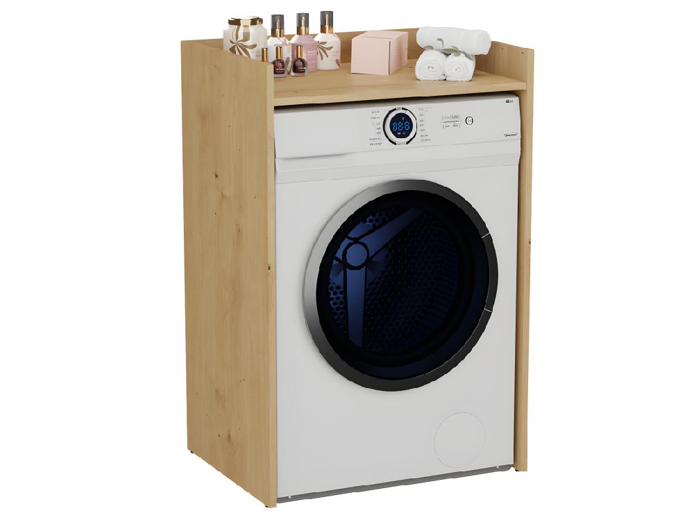 vente unique COMO - Meuble de rangement pour machine à laver - Meuble SDB - 64x50x97.5 cm - Buanderie