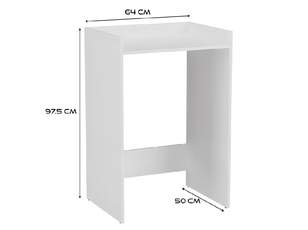 Vente Unique COMO - Meuble De Rangement Pour Machine à Laver - Meuble SDB - 64x50x97.5 Cm - Buanderie