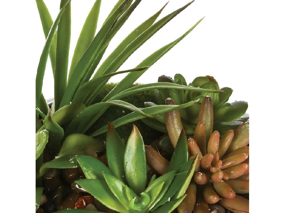 Vente Unique Composition Florale "Vase Céramique" 20cm Noir