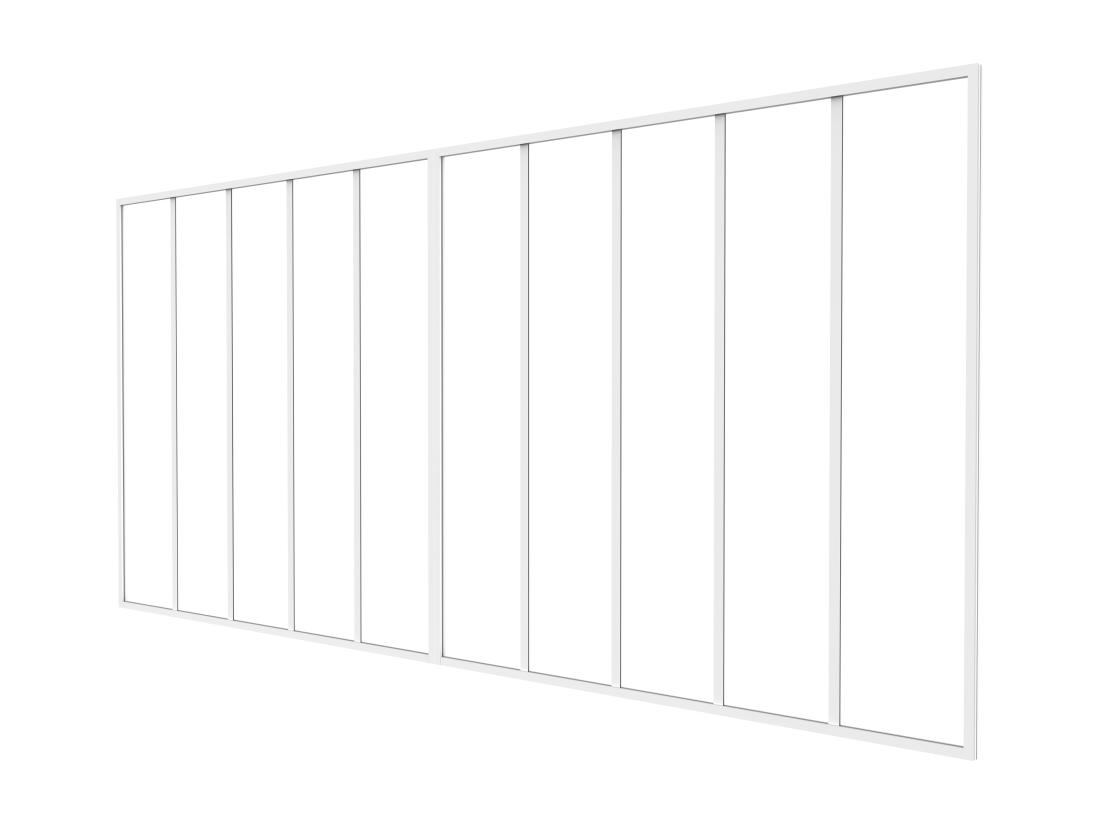 Vente Unique Connecteur Pour Verrière Double - H130 Cm - Blanc - TOLLESON