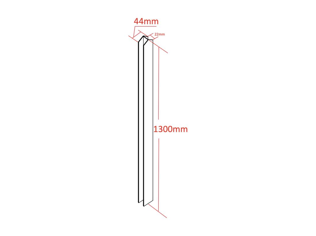 Vente Unique Connecteur Pour Verrière Double - H130 Cm - Blanc - TOLLESON
