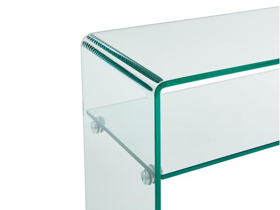 Vente Unique Console - 1 Niche - Verre Trempé - Transparent - STILEOS