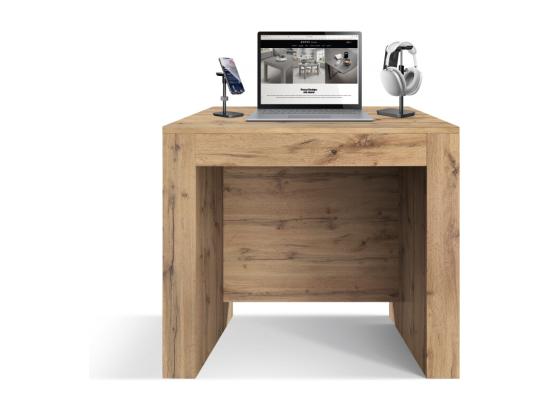 Vente Unique Console à Rallonge En Bois Finition Chêne Rustique 90×45-90×295 Cm - GAIOLE
