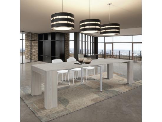 Vente Unique Console à Rallonge En Bois Finition Orme Perlé 90×45-90×300 Cm - LERICI