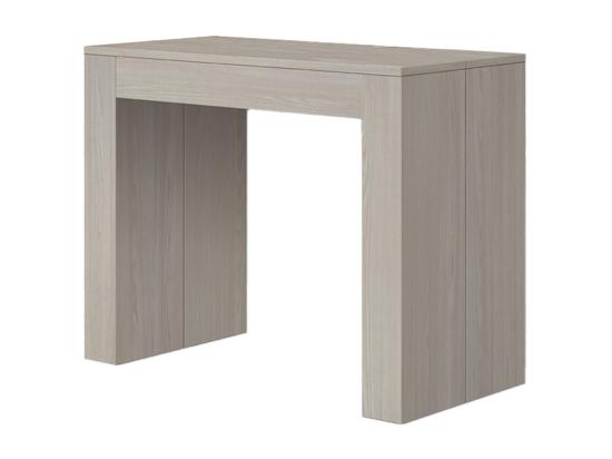 vente unique Console à rallonge en bois finition orme perlé 90×45-90×300 cm - LERICI