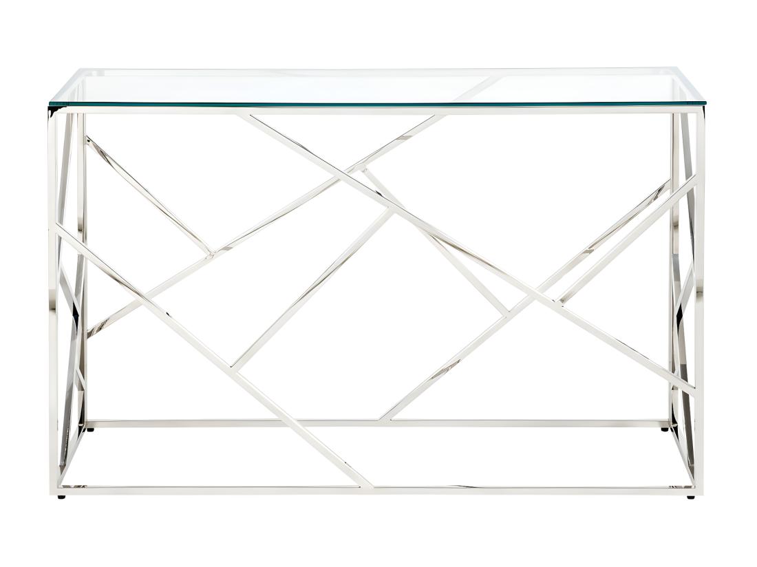Vente Unique Console ATHENA De Pascal MORABITO - Verre Trempé Et Acier - Chromé