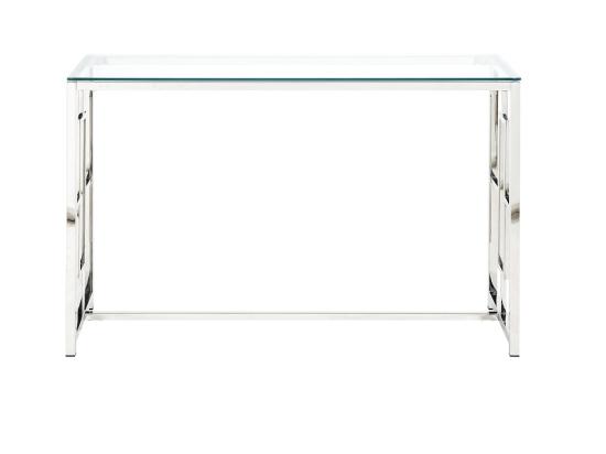 Vente Unique Console CLOTILDE De Pascal MORABITO - Verre Trempé Et Acier - Chromé