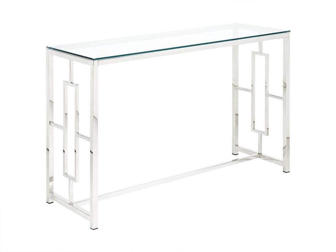 Vente Unique Console CLOTILDE De Pascal MORABITO - Verre Trempé Et Acier - Chromé