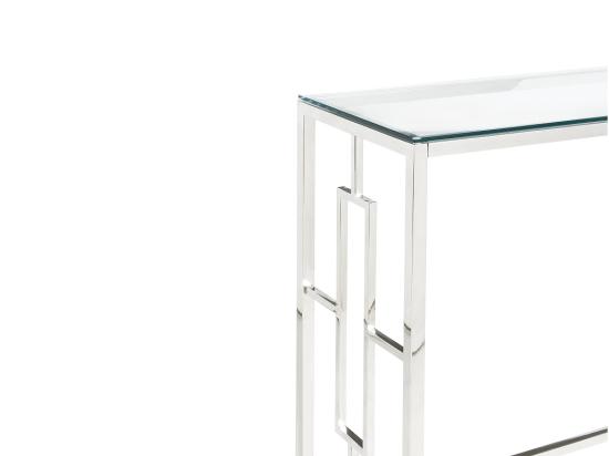 Vente Unique Console CLOTILDE De Pascal MORABITO - Verre Trempé Et Acier - Chromé
