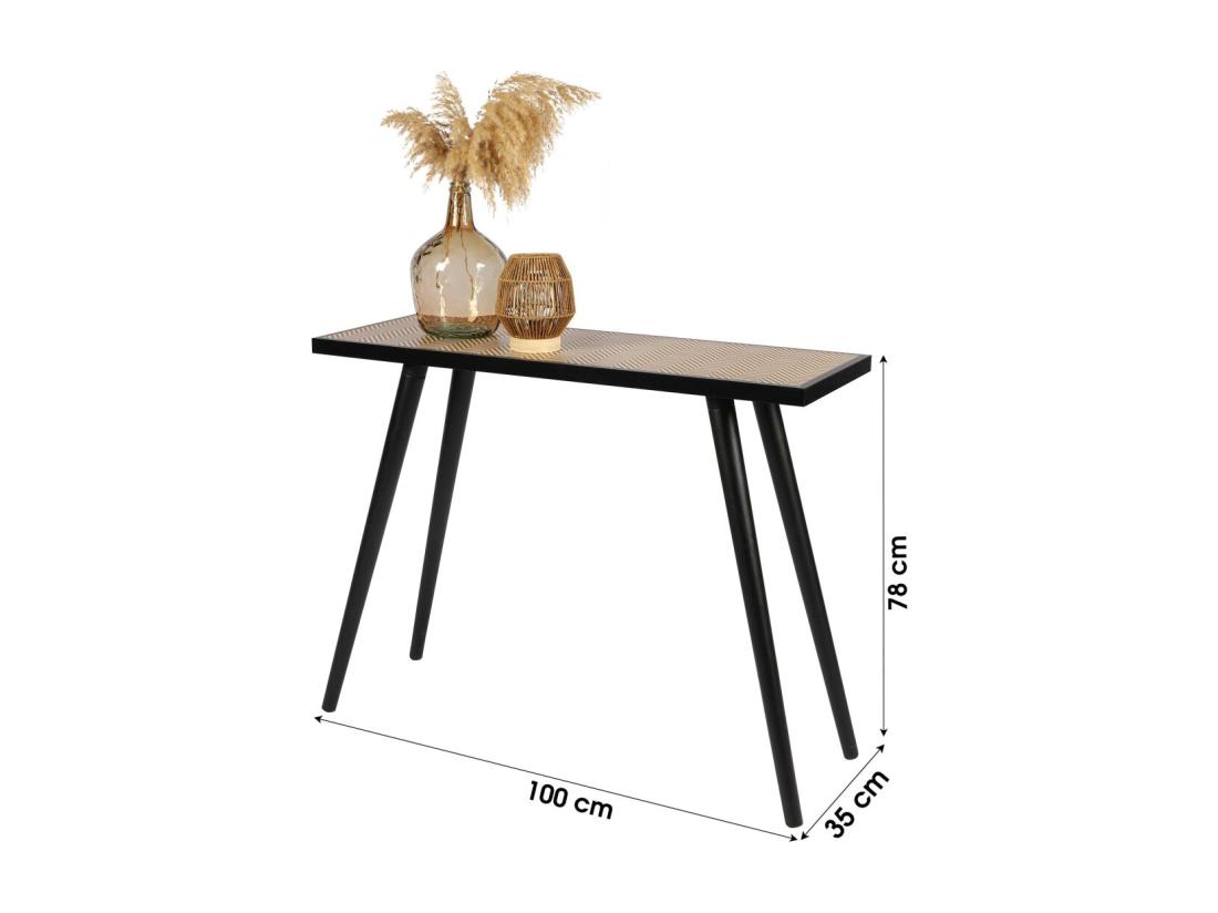 Vente Unique Console D'entrée Style Design 100x35x78 Cm – Collection BRISTOL