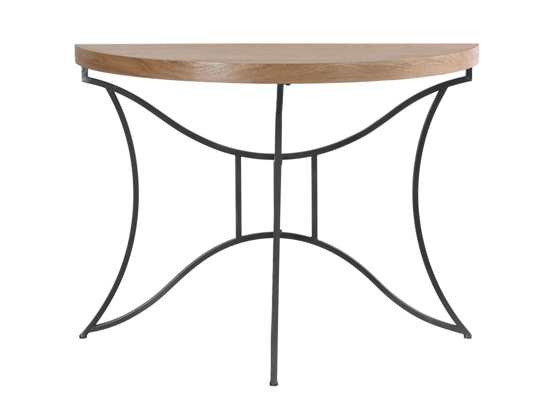 Vente Unique Console En MDF Et Métal - Naturel Et Noir - LOLANA