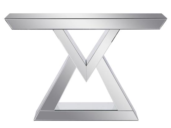 Vente Unique Console En MDF Et Miroir - Coloris : Argent - ISIDA De Pascal MORABITO