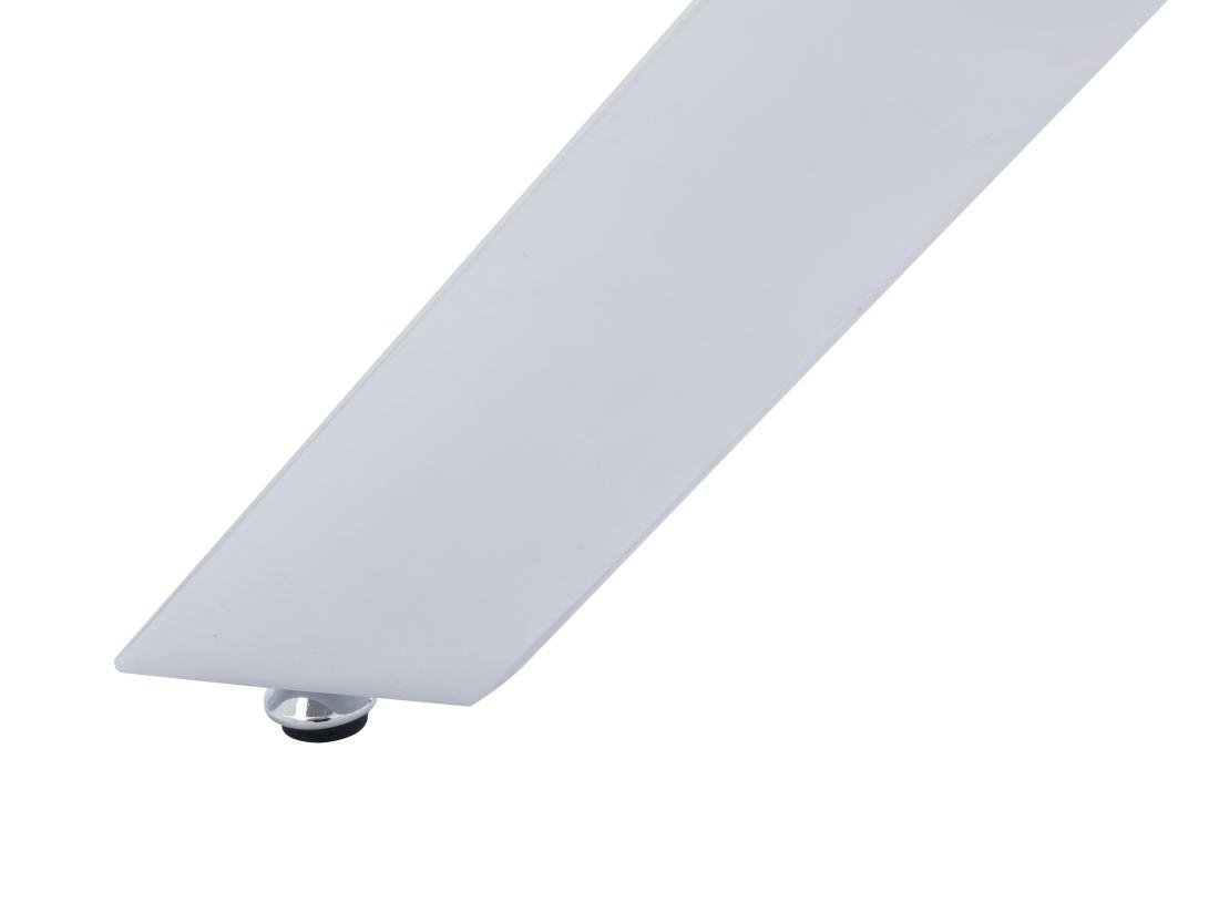 Vente Unique Console En Verre Trempé Et Métal Chromé - Transparent - COSIMA