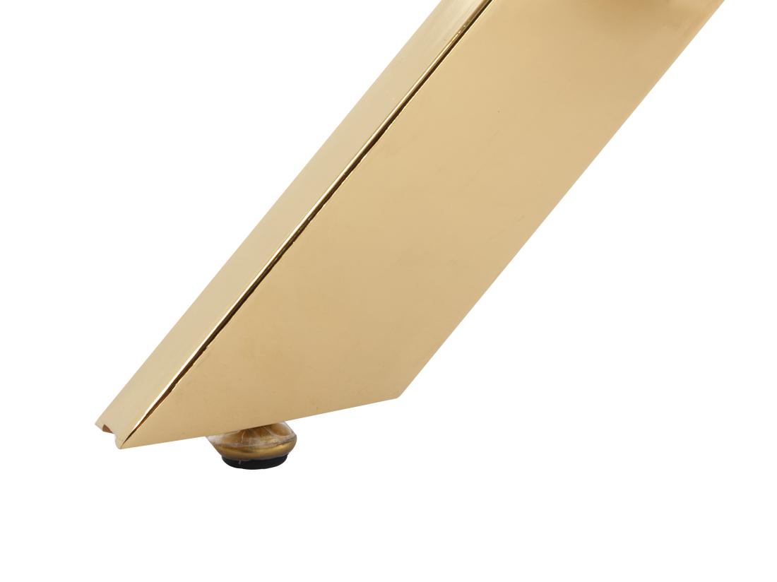 Vente Unique Console En Verre Trempé Et Métal Doré - Transparent - COSIMA