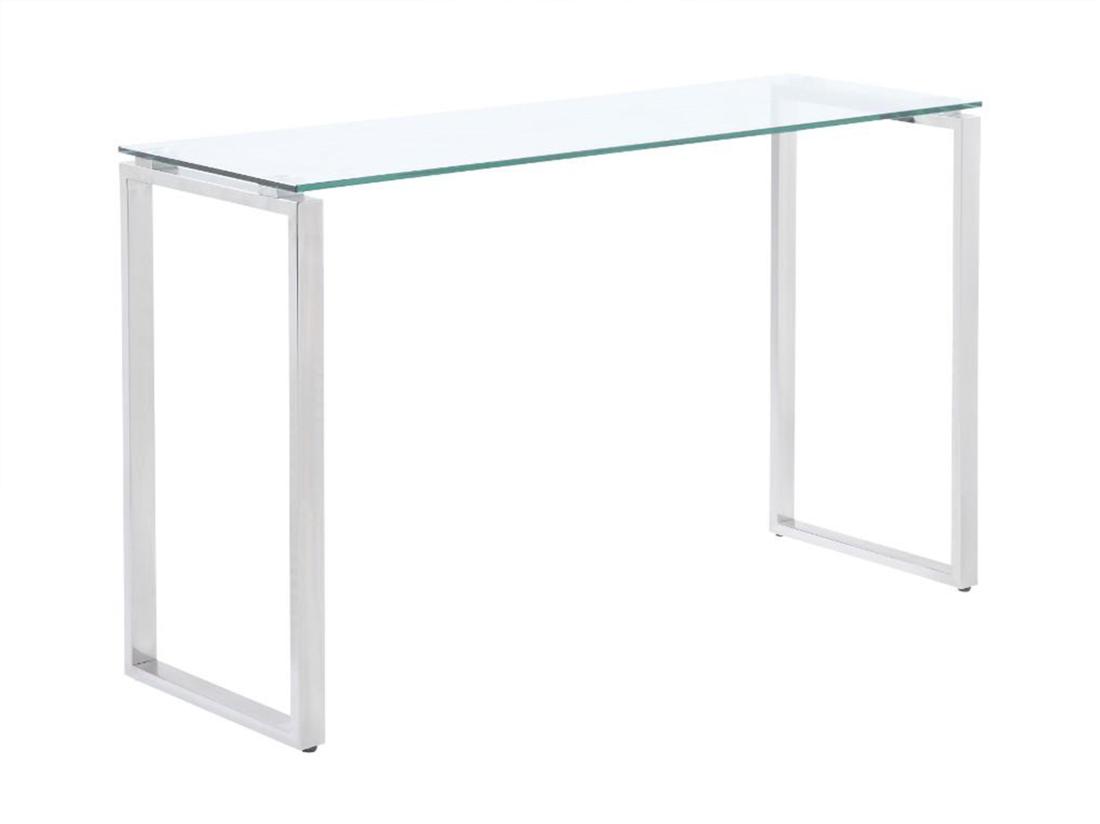 Vente Unique Console FREYA - Verre Trempé & Métal Chromé