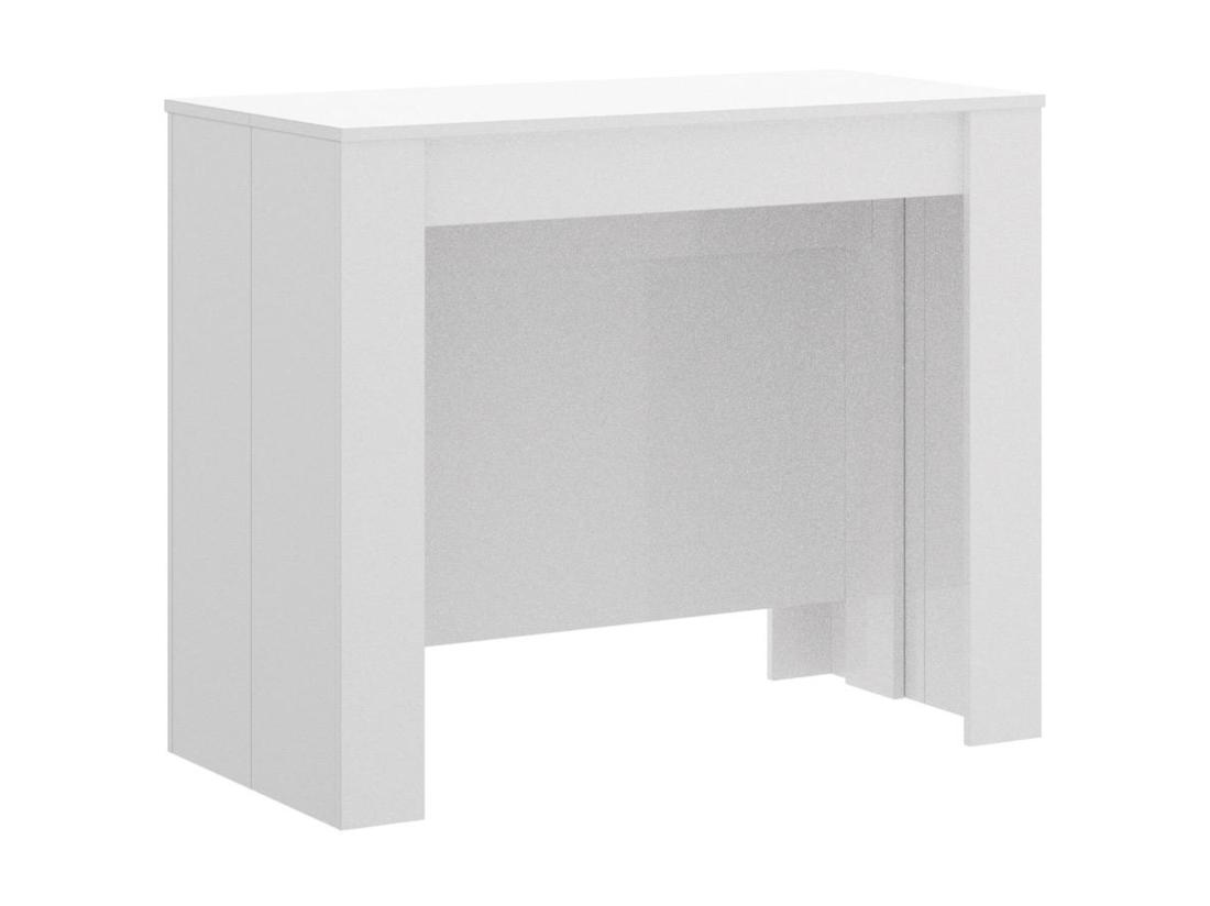 Vente Unique Console Table Extensible 10 Couverts - 4 Rallonges - Blanc - ONEGA