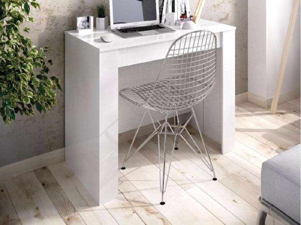 vente unique Console table extensible 10 couverts - 4 rallonges - Blanc - ONEGA