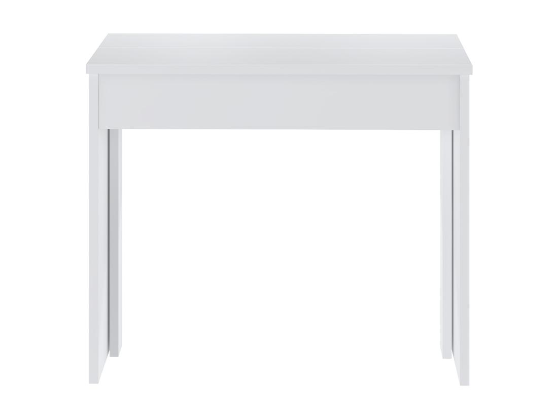 Vente Unique Console Table Extensible 12 Couverts - 6 Rallonges - Blanc - ONEGA