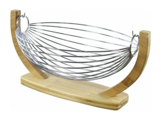 Vente Unique Corbeille à Fruits Balançoire - Bois Et Inox