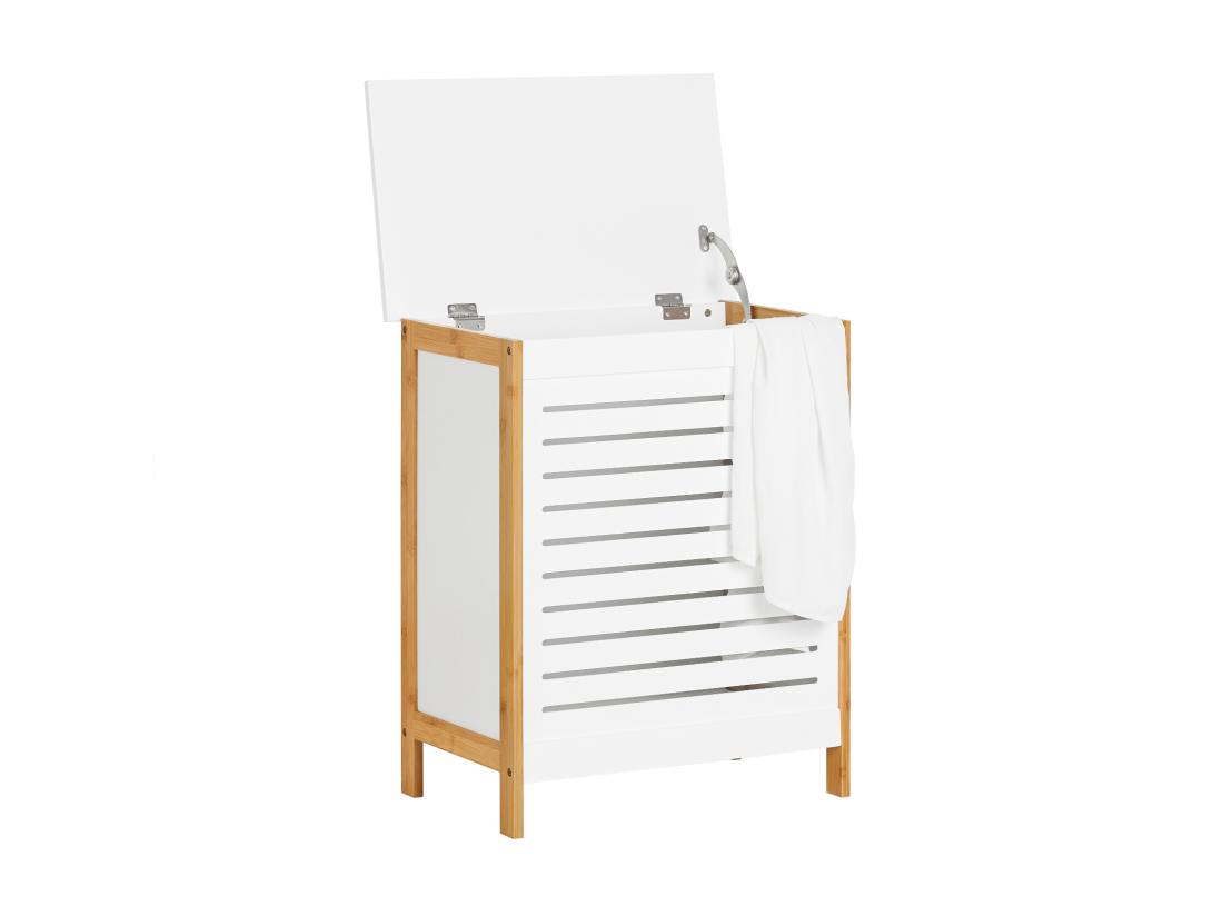 vente unique Corbeille À Linge Coffre À Linge Meuble À Linge Porte Vêtement Salle De Bain Fss66-wn