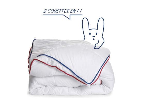 Vente Unique Couette 4 Saisons Anti-acariens - 3 Couettes En 1 - 220x240cm