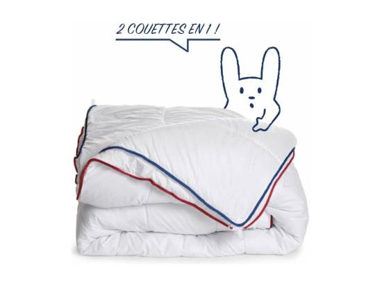 Vente Unique Couette 4 Saisons Anti-acariens - 3 Couettes En 1 - 220x240cm