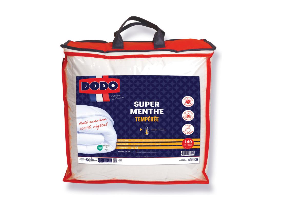 vente unique Couette DODO anti acariens naturel - 140 x 200 cm - MENTHOL PROTECT