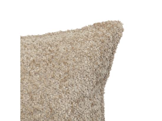 Vente Unique Coussin Décoratif Bouclette Beige Lin 30 X 50 Cm