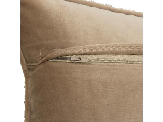 Vente Unique Coussin Décoratif Bouclette Beige Lin 30 X 50 Cm