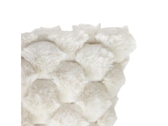 Vente Unique Coussin Décoratif Jacquard Fourrure Beige 38 X 58 Cm