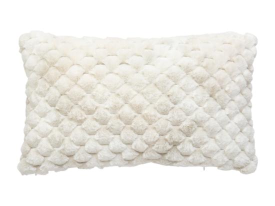 vente unique Coussin décoratif jacquard Fourrure Beige 38 x 58 cm