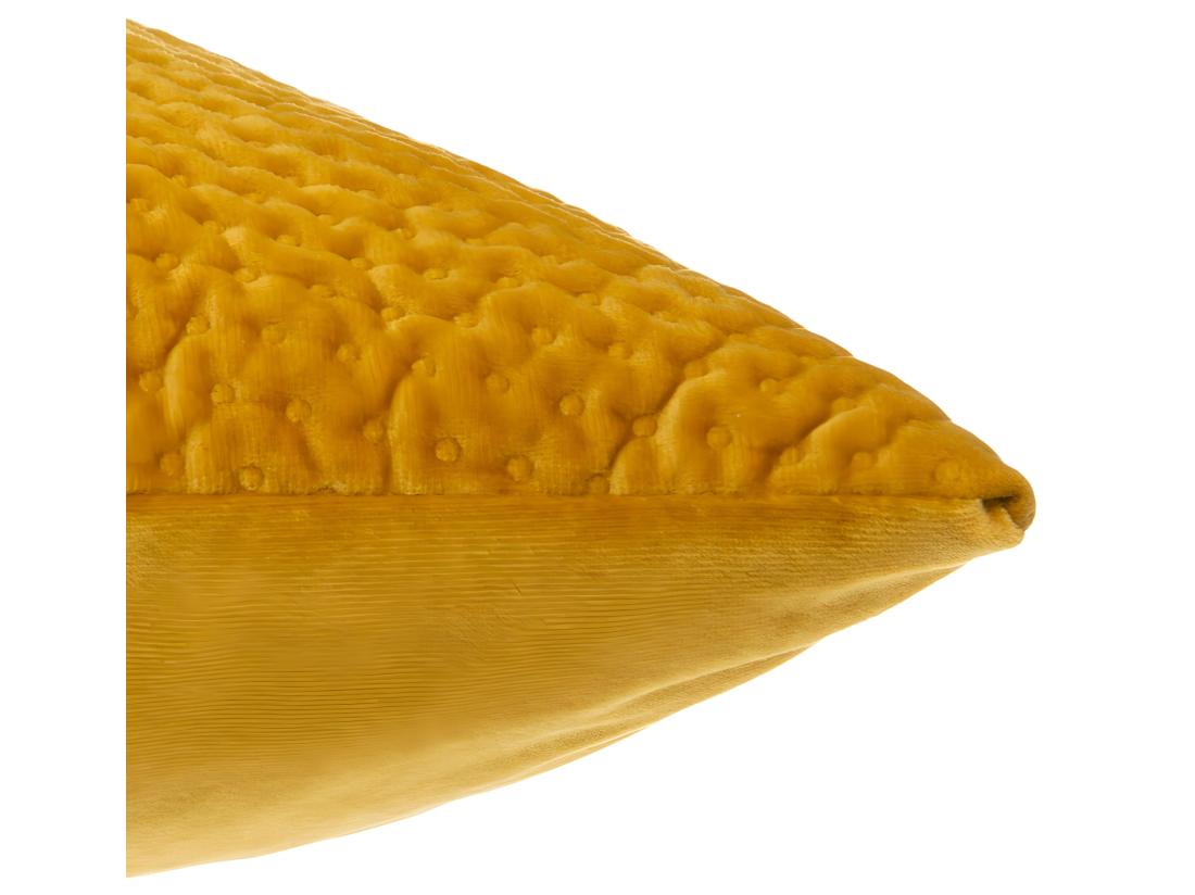 vente unique Coussin déhoussable Ocre en Velours embossé 40 x 40 cm