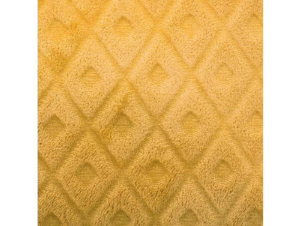 vente unique Coussin déhoussable Ocre motif en relief 40 x 40 cm