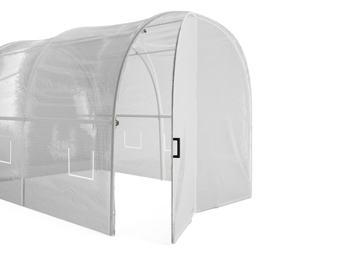 Vente Unique Couverture De Rechange Pour Serre Tunnel Avec Porte 9 M² - L200 X L450 X H200 Cm - Blanc - ALOCASIA