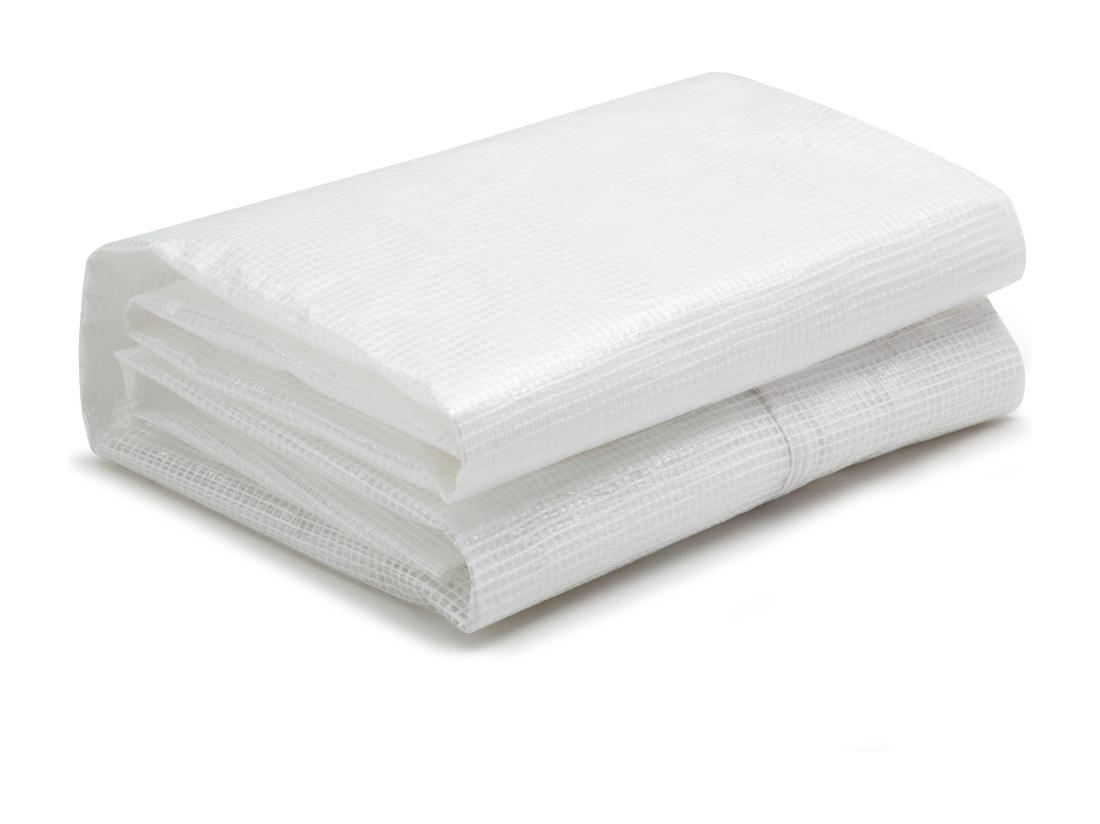 Vente Unique Couverture De Rechange Pour Serre Tunnel Avec Porte 6 M² - L200 X L300 X H200 Cm - Blanc - ALOCASIA