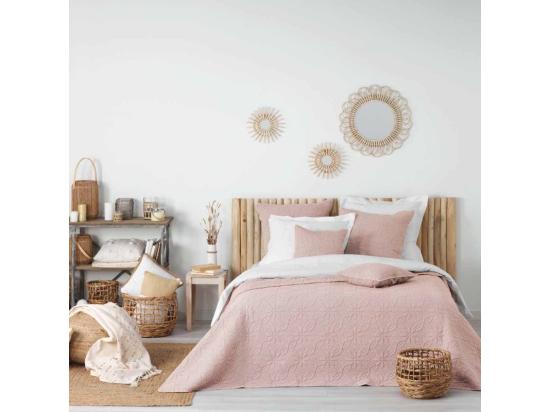 Vente Unique Couvre-Lit Matelassé "Florette" 220x240cm Rose