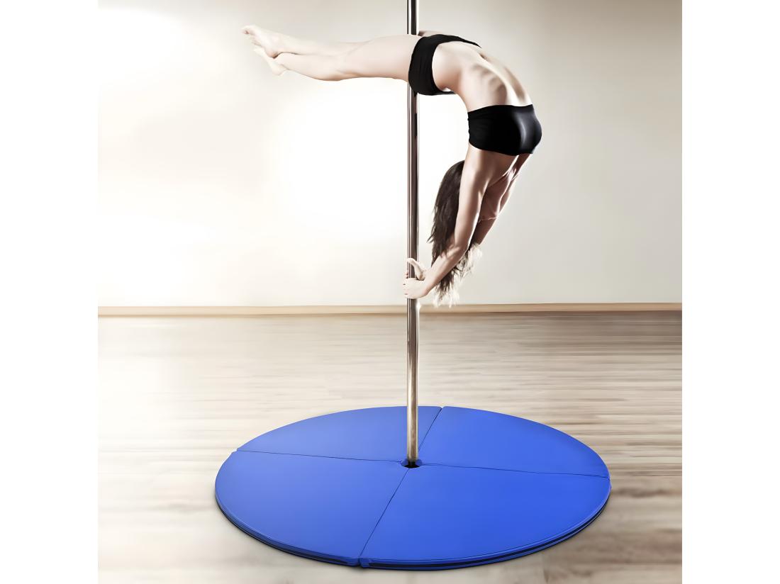 vente unique Crash Pad / Mat Tapis de Protection de Pole Dnace Epaisseur 5CM Tapis pour Dance Diamètre 150CM 4 Morceaux Pliables en EPE