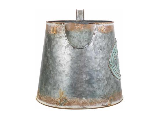 Vente Unique Cruche En Métal Argenté 26xd17.5x15.5h T:13