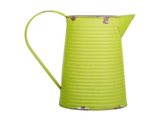 Vente Unique Cruche En Métal Vert 20xd13x17/18.5h Td:10