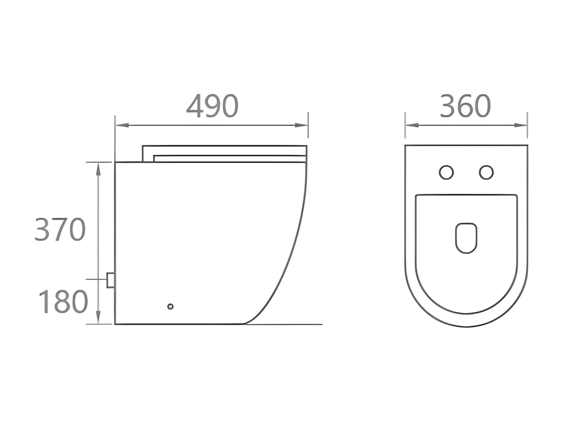 Vente Unique Cuvette WC Suspendu CARCEO Noir Mat - Sans Bride Et Avec Frein De Chute