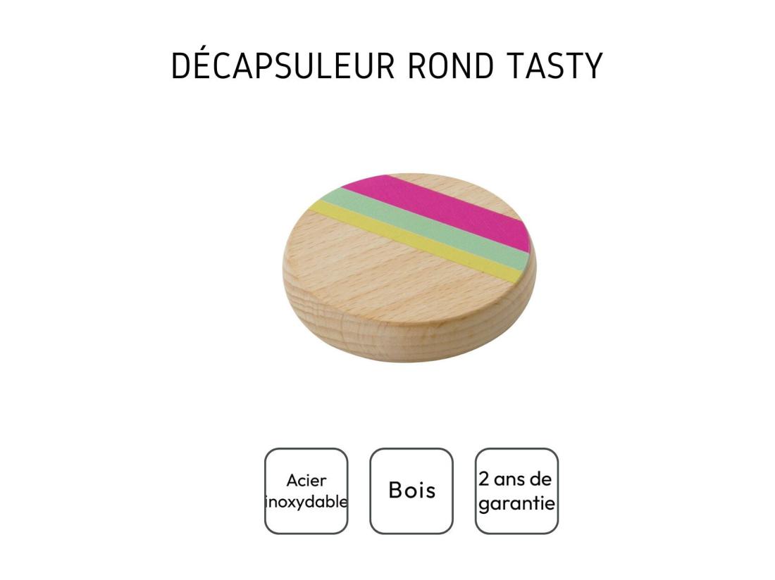 Vente Unique Décapsuleur Rond En Bois 6 Cm Tasty Green