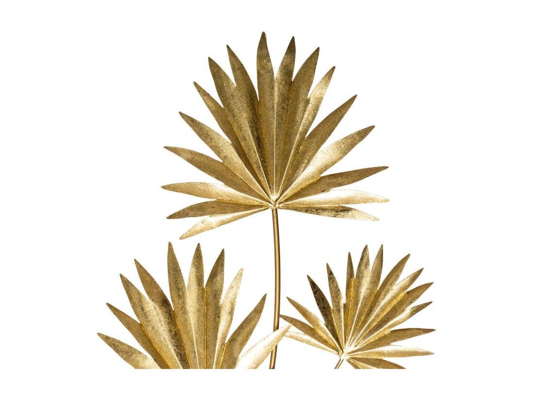 Vente Unique Décoration Murale Feuilles En Métal Or 39 X 73 Cm