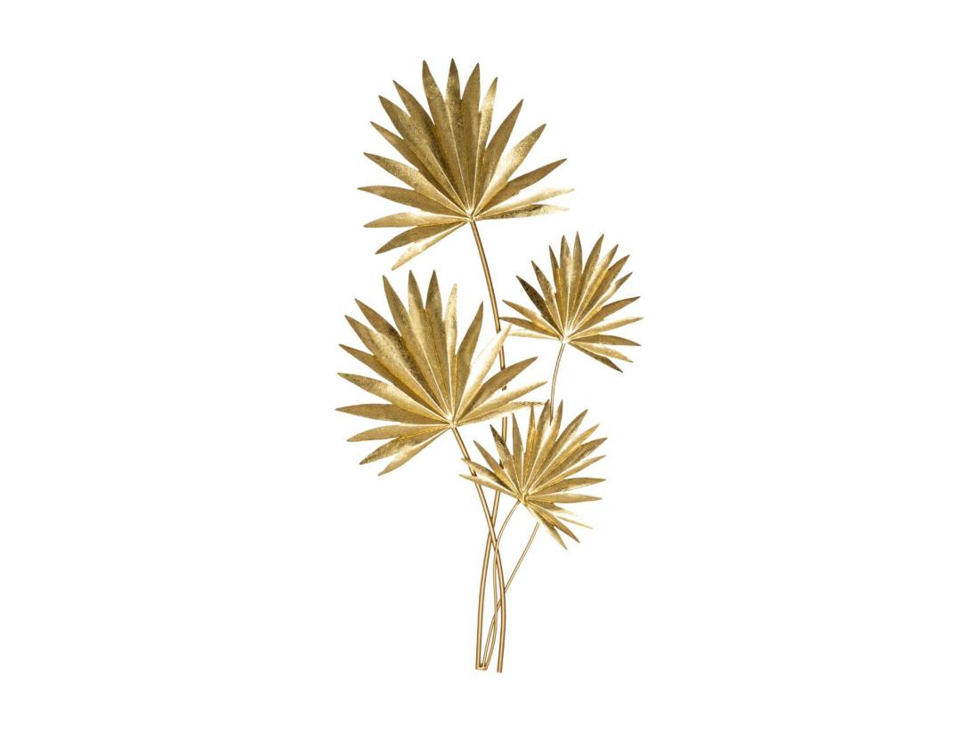 vente unique Décoration murale Feuilles en métal Or 39 x 73 cm