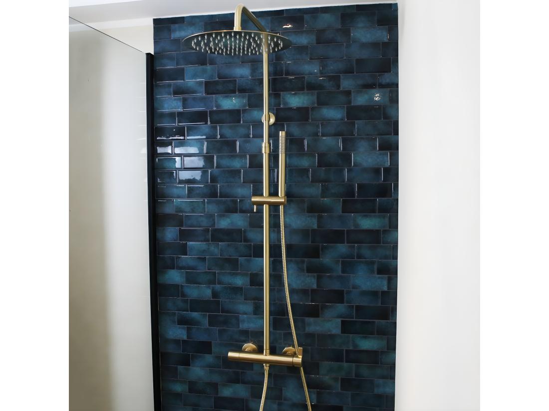 Vente Unique Delice II Colonne De Douche Mécanique Or Brossé 300 - Essebagno
