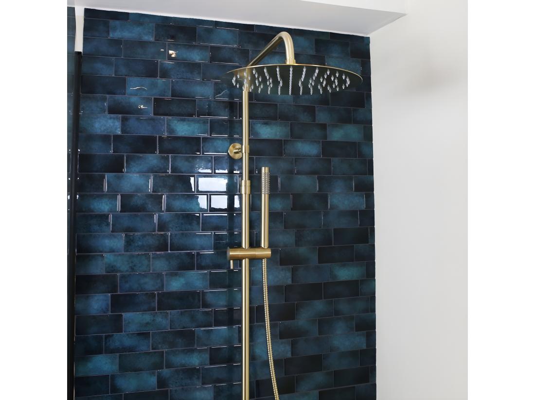 Vente Unique Delice II Colonne De Douche Mécanique Or Brossé 300 - Essebagno